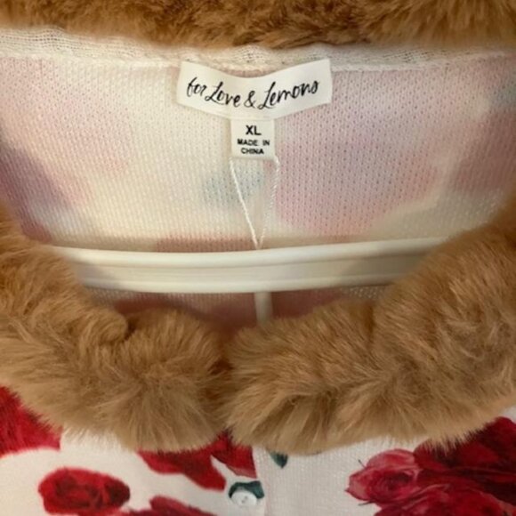 For Love & Lemons Carol Cardigan Royal Rose Print. XL - Picture 3 of 3